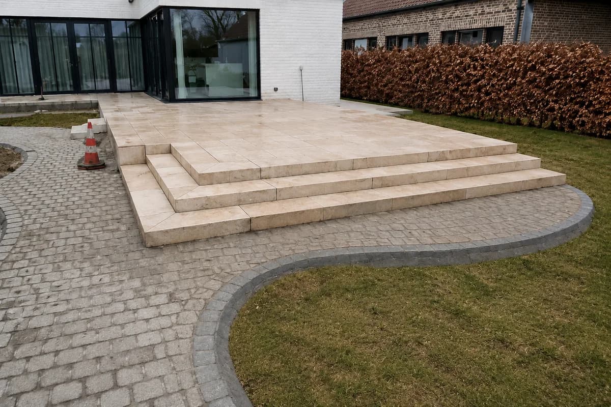 Terras in oude platines